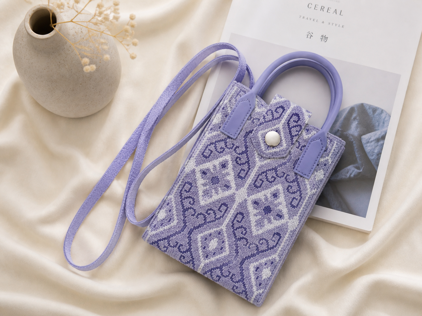 Lavender Woven Mini Everyday Bag
