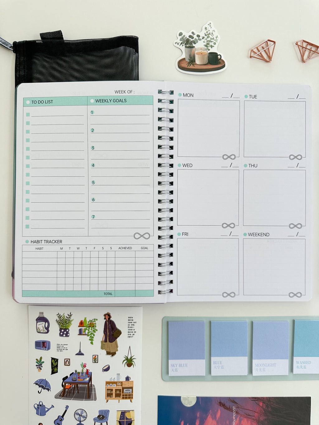 🩵 Dreamy Skies Planner Bundle