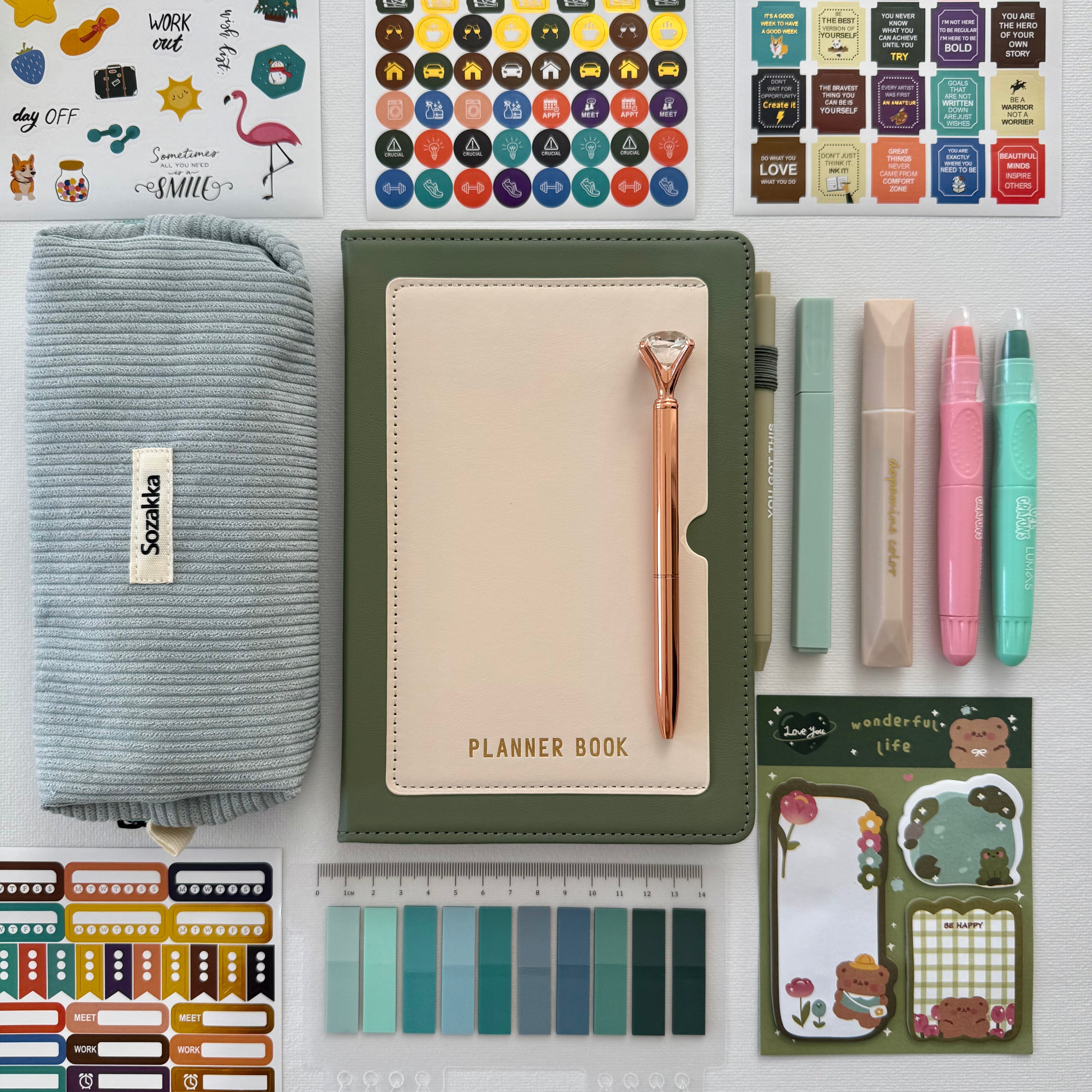 💚 Green Planner Bundle — Calm Focus, Fresh Clarity