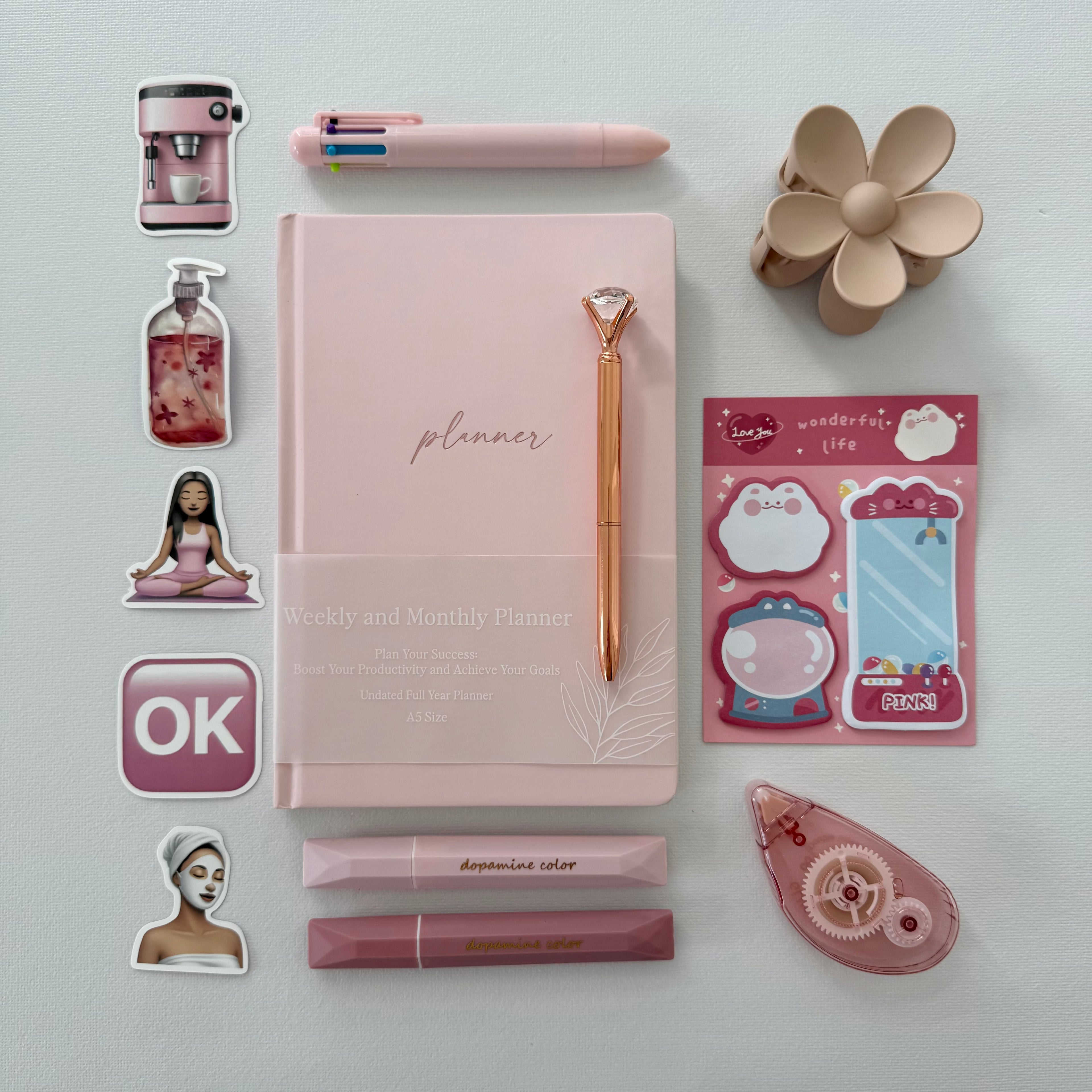 💗 Pink Planner Bundle — Soft Focus, Cozy Joy