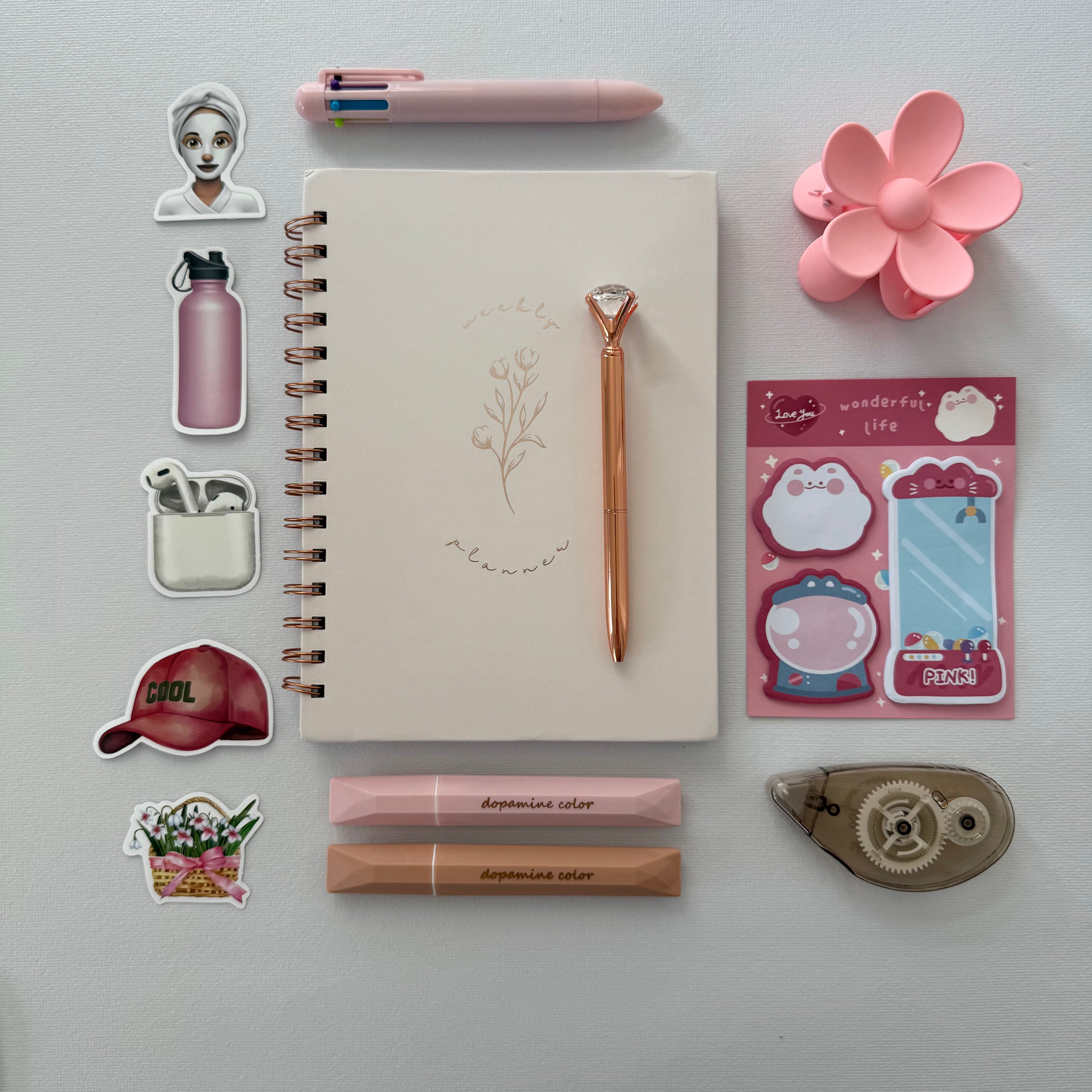 🌸 Pink Weekly Planner Bundle — Soft Focus, Organized Days