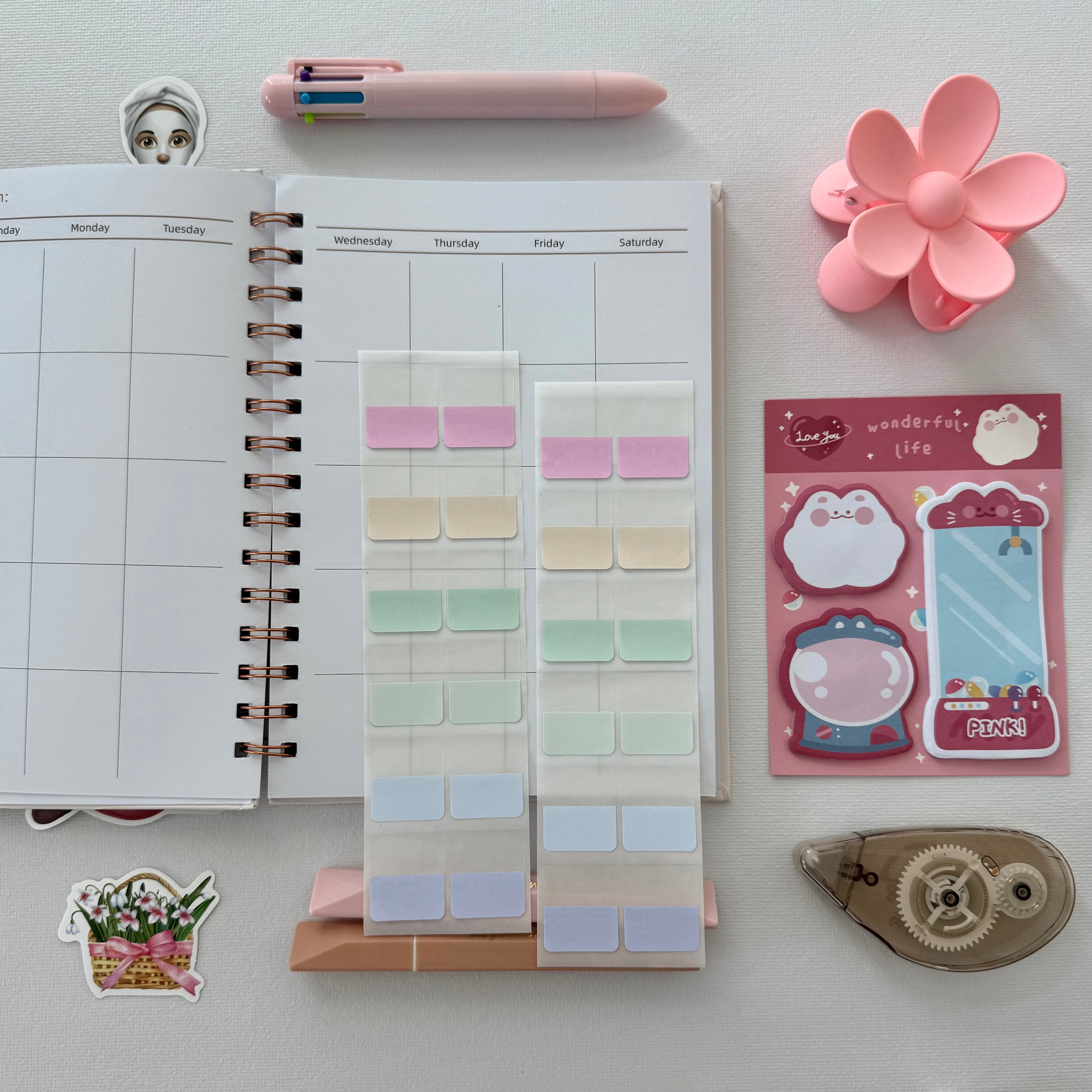🌸 Pink Weekly Planner Bundle — Soft Focus, Organized Days