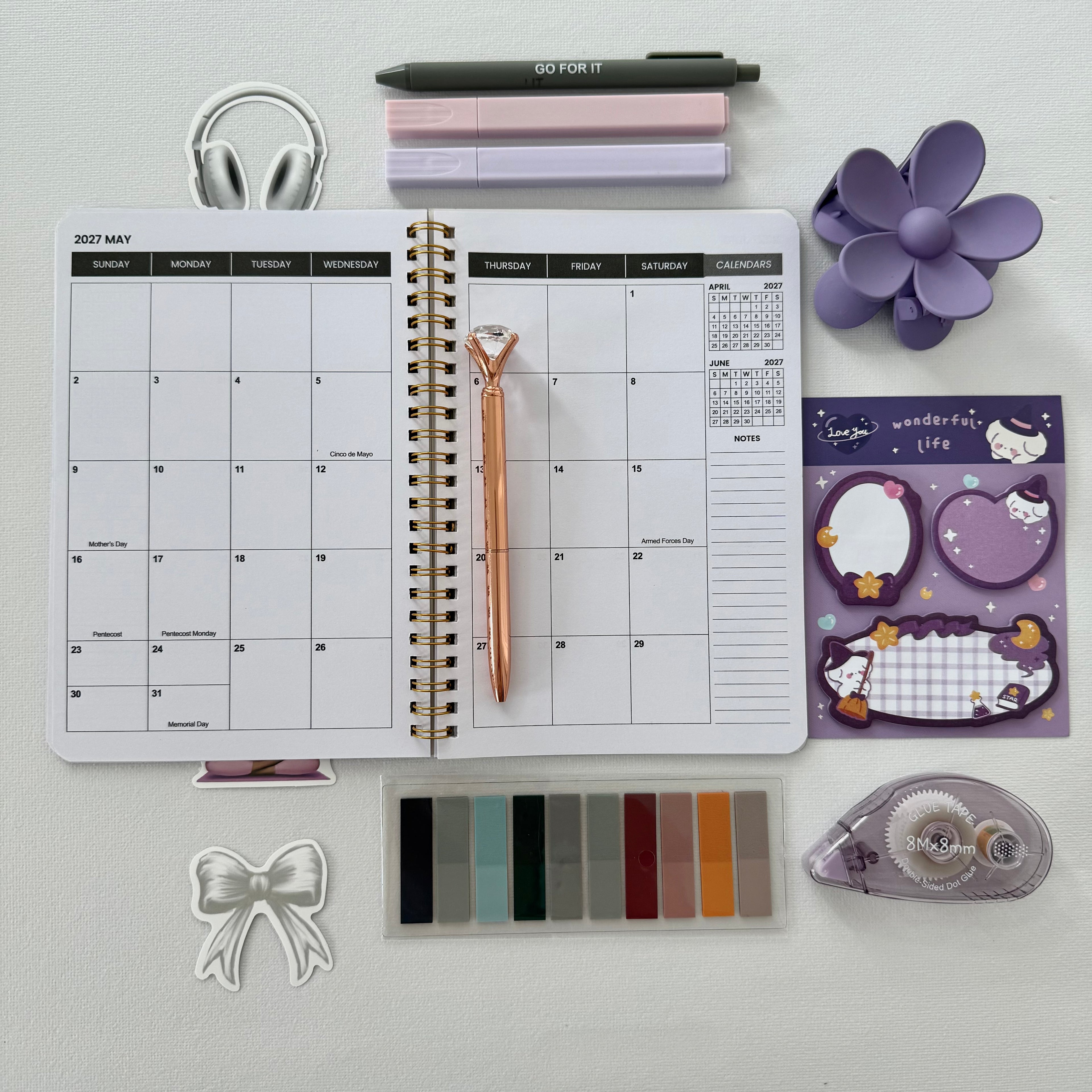 💜 Lavender Weekly Planner Bundle — Calm Focus, Clear Plans