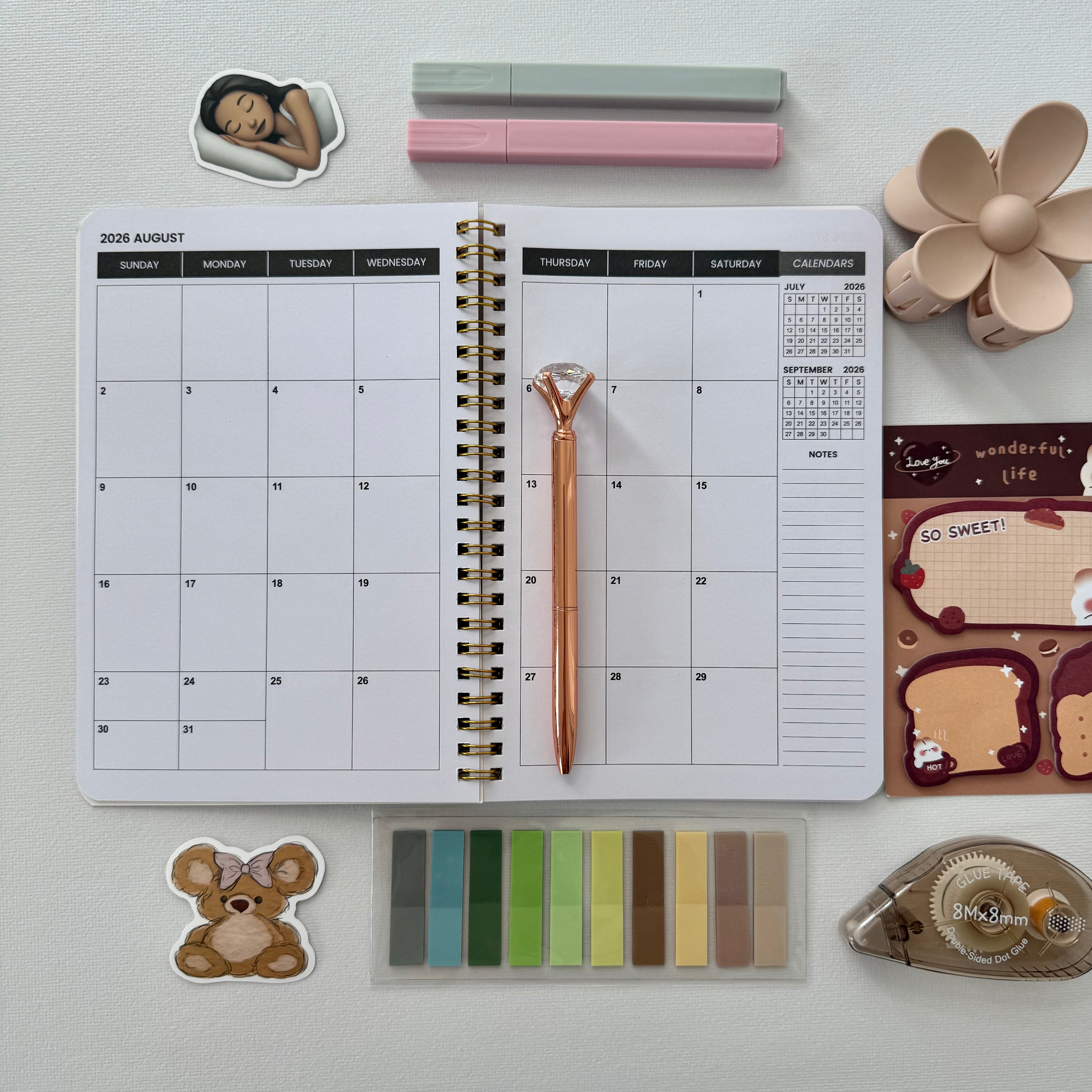 🤎 Cozy Neutral Monthly Planner Bundle — Calm Focus, Slow Mornings