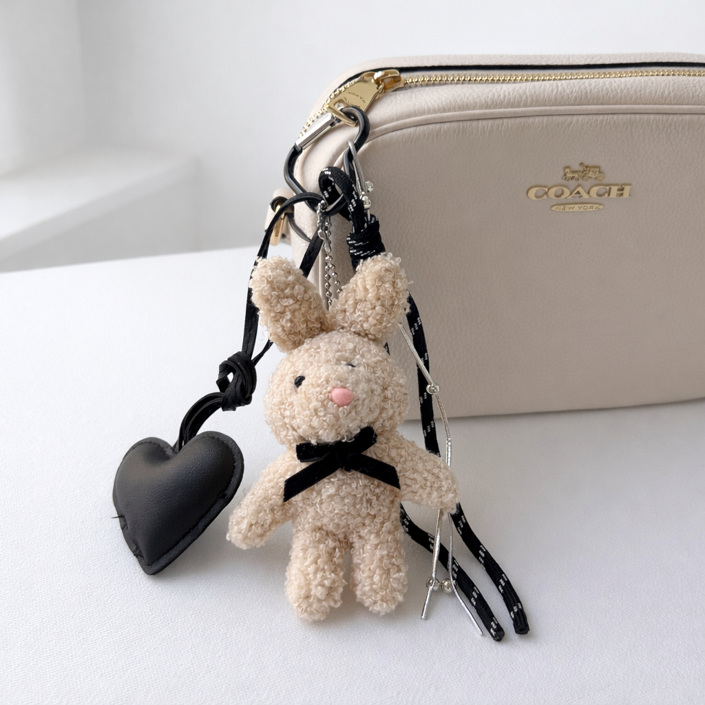 Soft Ivory Bunny Keychain