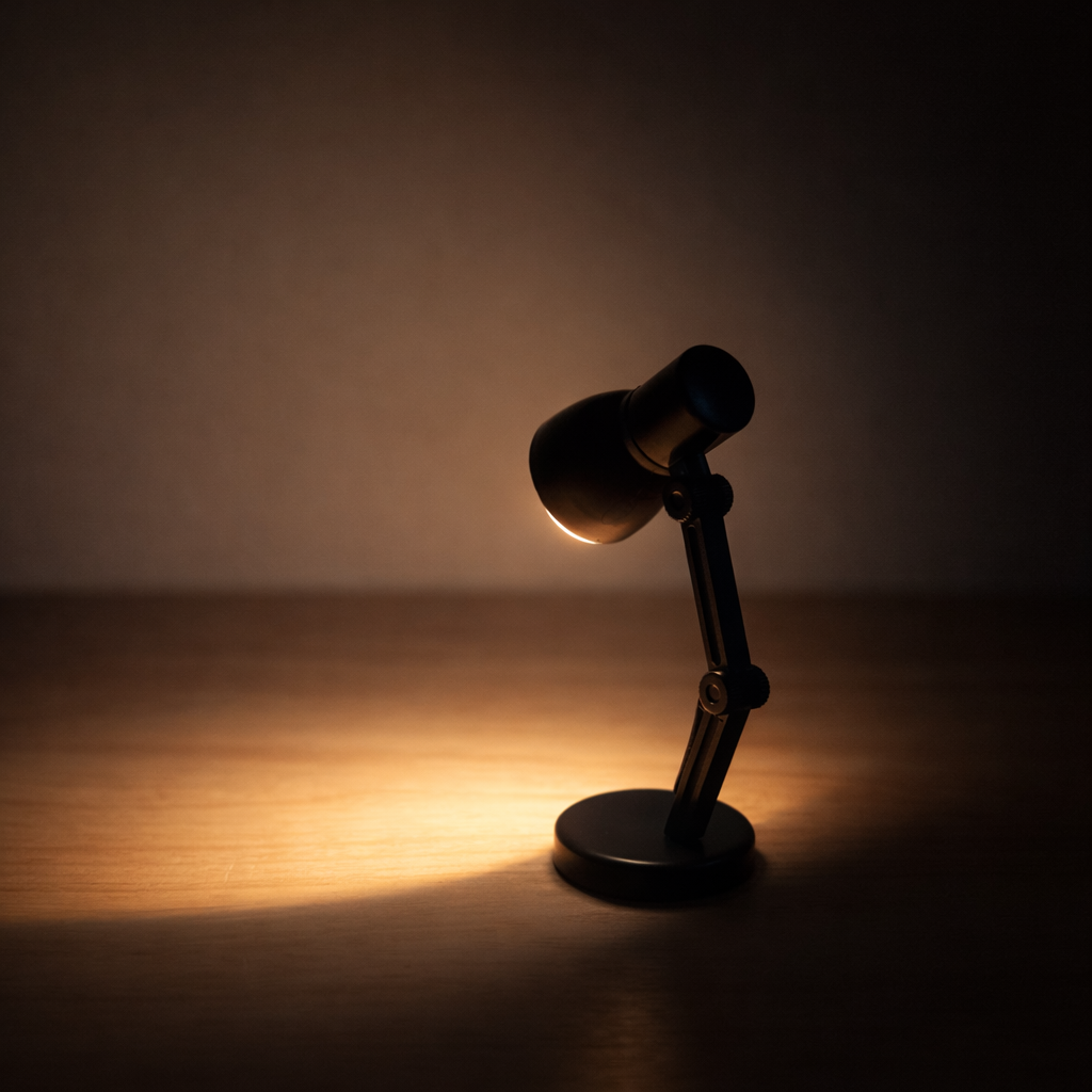 🖤 Black Mini Desk & Reading Lamp — Soft Light, Cozy Focus