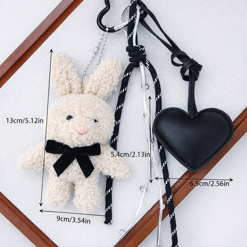 Soft Ivory Bunny Keychain