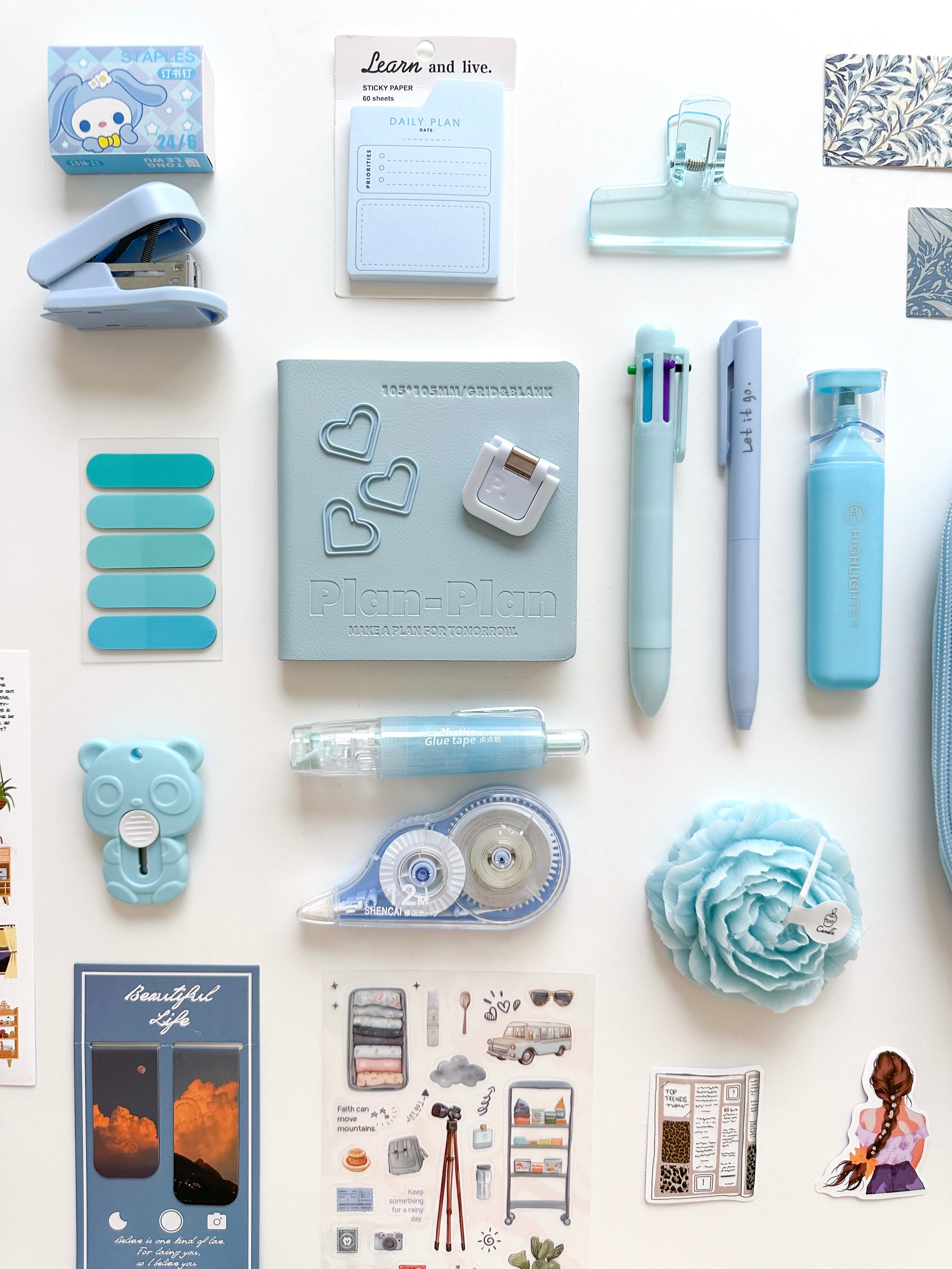 💙 Powder Blue Bundle — Calm Focus, Light Ease
